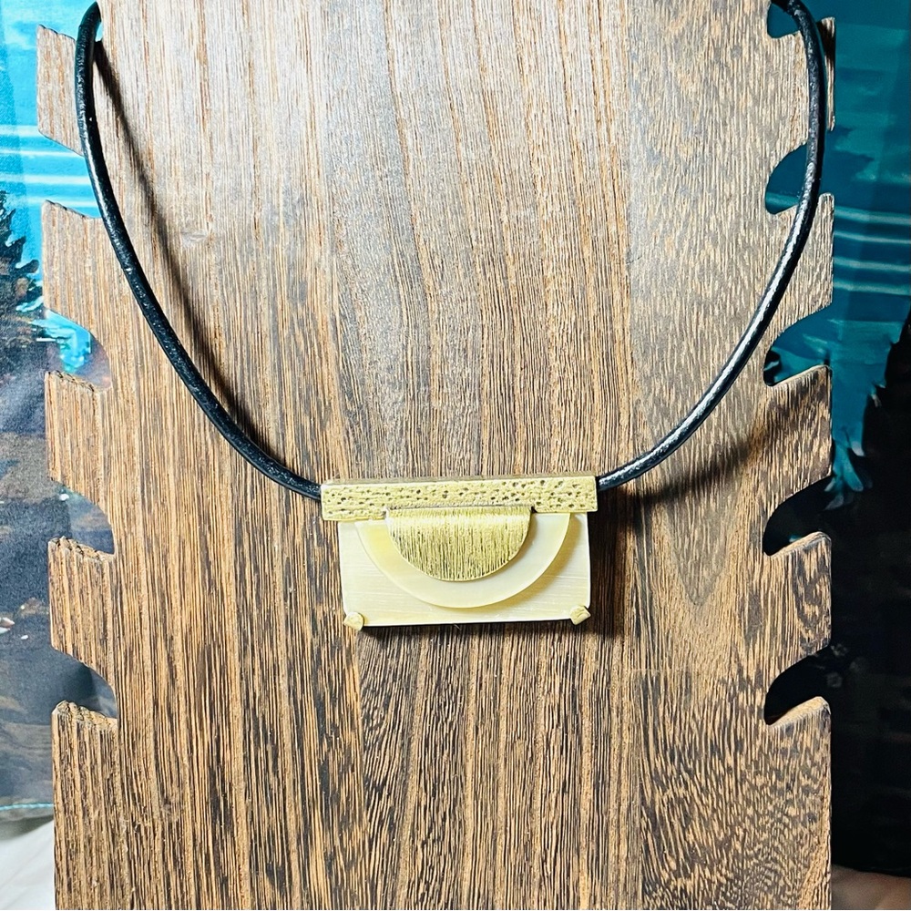 Silpada 'Eclipse' Brass Necklace - image 1